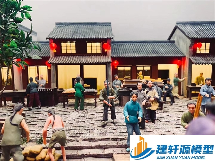 蝶山香市微缩模型